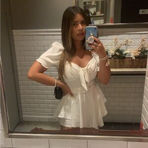 White short jumper dress